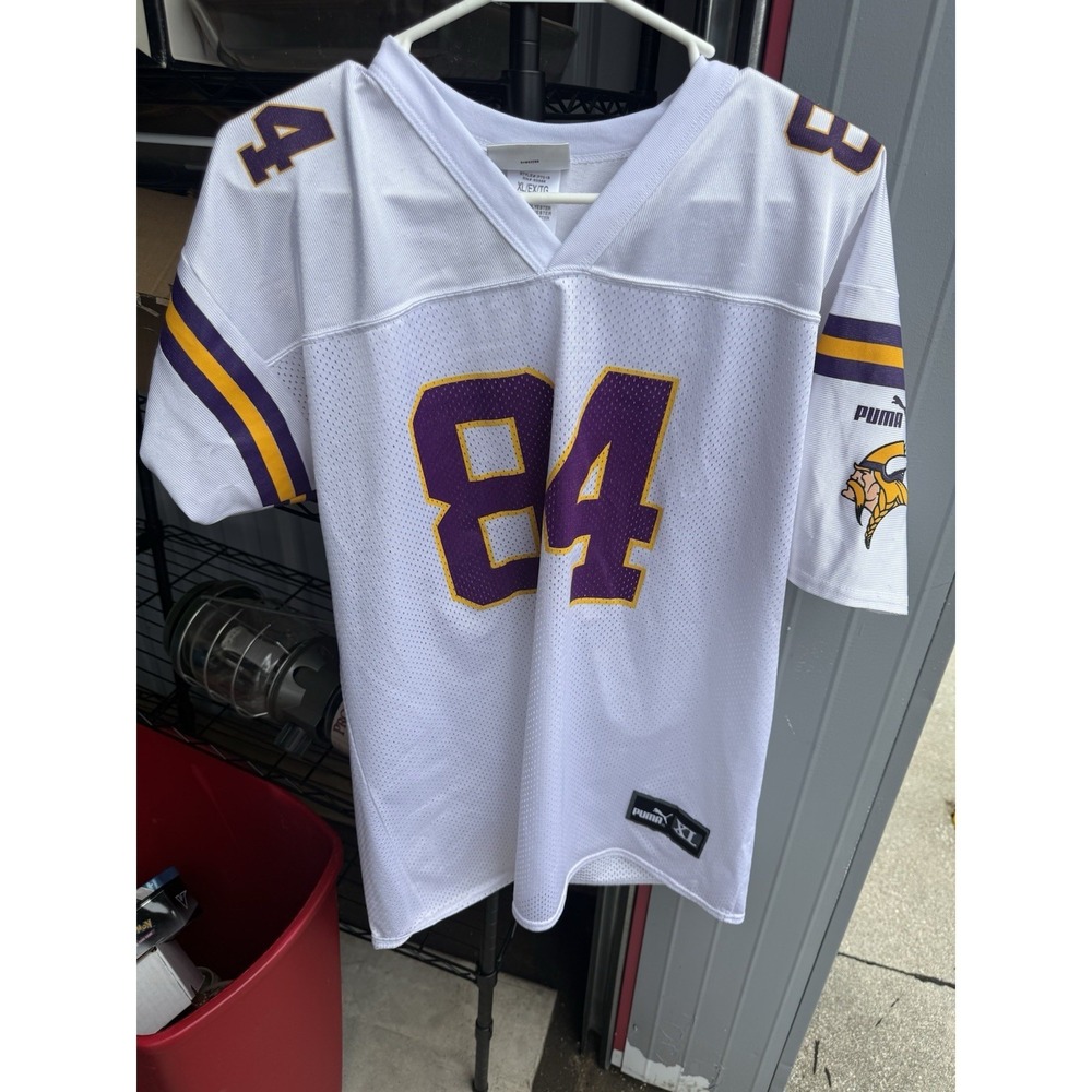 Randy Moss #84 Minnesota Vikings Puma Jersey White‎ Youth XL 18-20 NFL